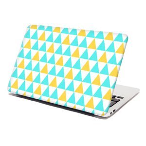Samolepka na notebook Dvoubarevné trojúhelníky - 29x20 cm