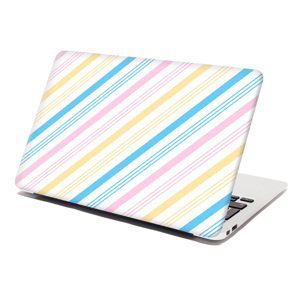 Samolepka na notebook Tříbarevné pruhy - 38x26 cm