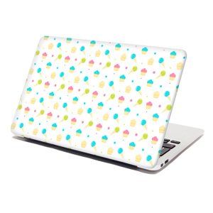 Samolepka na notebook Zmrzlinky s muffiny - 38x26 cm