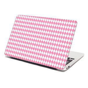 Samolepka na notebook Růžovobílé kosočtverce - 29x20 cm