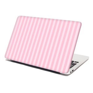 Samolepka na notebook Růžové pruhy - 29x20 cm