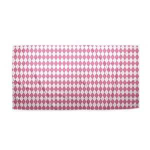 Ručník Růžovobílé kosočtverce - 30x50 cm