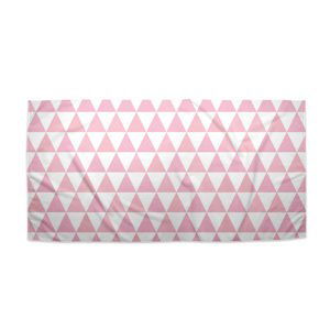 Ručník Růžové a bílé trojúhelníky - 30x50 cm