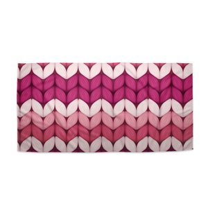 Ručník Střídajíci růžové pletení - 50x100 cm