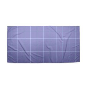 Ručník Čtvercový vzor fialové - 50x100 cm