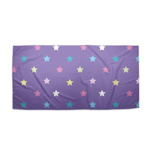 Ručník Hvězdy na fialové - 50x100 cm