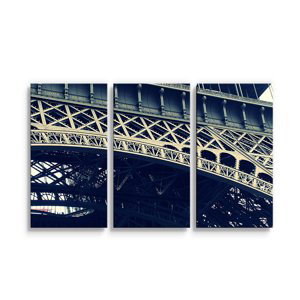 Obraz - 3-dílný Eiffel Tower - 120x80 cm