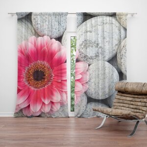 Závěs Gerbera na kamenech: 2ks 140x250cm