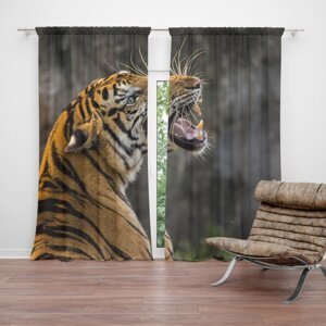 Závěs Řvoucí tygr: 2ks 140x250cm