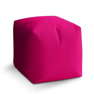 Taburet Cube Sytě růžová: 40x40x40 cm