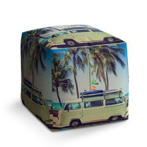 Taburet Cube Veterán na pláži: 40x40x40 cm