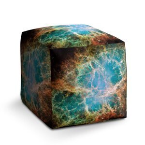 Taburet Cube Vesmírná abstrakce: 40x40x40 cm