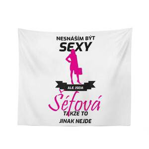 Deka Nesnáším být sexy, ale jsem šéfová: 150x120 cm