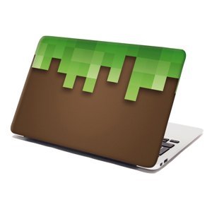 Samolepka na notebook Green Blocks - 38x26 cm