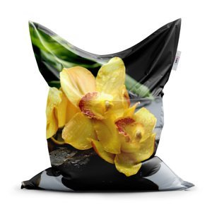 Sedací vak Classic Žluté orchideje - 150x100 cm
