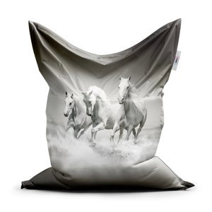 Sedací vak Classic Bílí koně - 150x100 cm