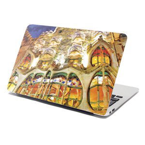 Samolepka na notebook Barcelona Gaudi Casa Batllo 1 - 38x26 cm