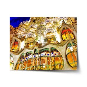 Plakát Barcelona Gaudi Casa Batllo 1 - 120x80 cm