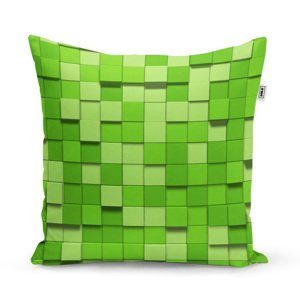 Polštář Green Blocks 3D - 50x50 cm
