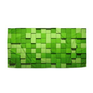 Ručník Green Blocks 3D - 50x100 cm