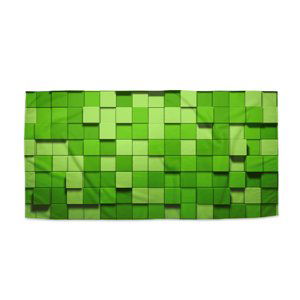 Ručník Green Blocks 3D - 70x140 cm
