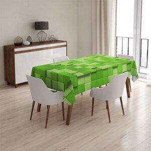 Ubrus Green Blocks 3D - 130x130 cm