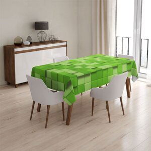 Ubrus Green Blocks 3D - 130x170 cm