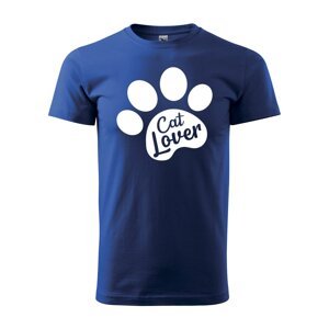 Tričko s potiskem Cat lover - modré S