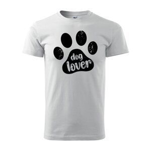 Tričko s potiskem Dog lover - bílé L
