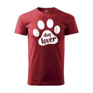 Tričko s potiskem Dog lover - červené S