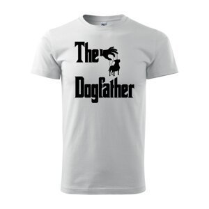 Tričko s potiskem The Dogfather - bílé S