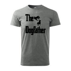Tričko s potiskem The Dogfather - šedé XL