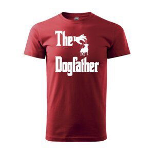 Tričko s potiskem The Dogfather - červené S