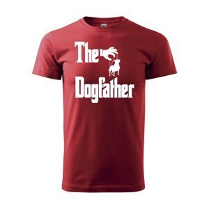 Tričko s potiskem The Dogfather - červené 2XL