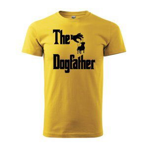 Tričko s potiskem The Dogfather - žluté 2XL