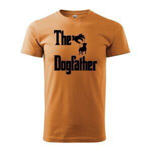 Tričko s potiskem The Dogfather - oranžové S