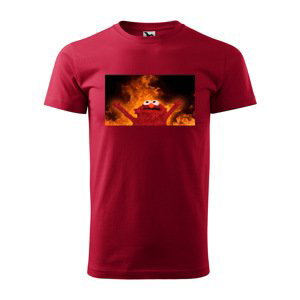 Tričko s potiskem Fire puppet - červené L