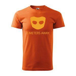 Tričko s potiskem 0 meters away - oranžové 5XL