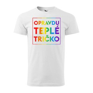 Tričko s potiskem - Opravdu teplé tričko - bílé XL