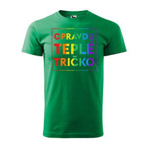 Tričko s potiskem - Opravdu teplé tričko - zelené 2XL