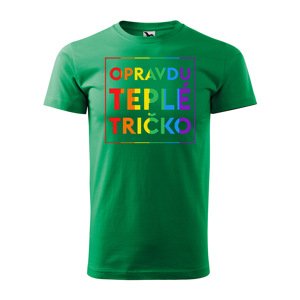 Tričko s potiskem - Opravdu teplé tričko - zelené 5XL