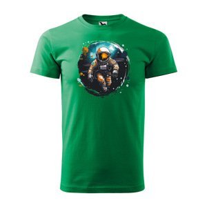 Tričko s potiskem Astronaut 1 - zelené 2XL