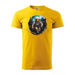 Tričko s potiskem Astronaut 1 - žluté 3XL