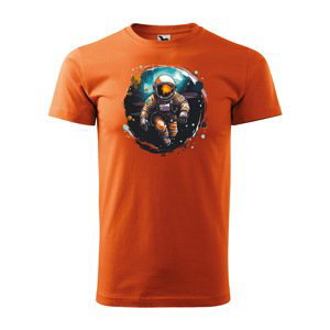 Tričko s potiskem Astronaut 1 - oranžové S