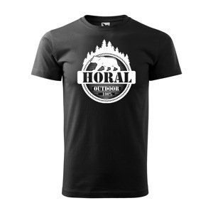 Tričko s potiskem Horal - černé S