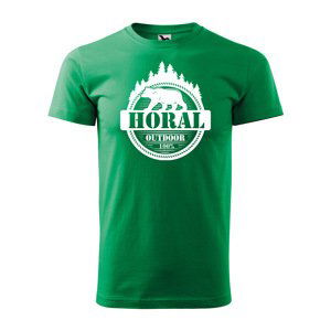 Tričko s potiskem Horal - zelené L