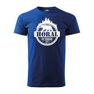 Tričko s potiskem Horal - modré L