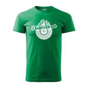 Tričko s potiskem Dobrodruh - zelené XL