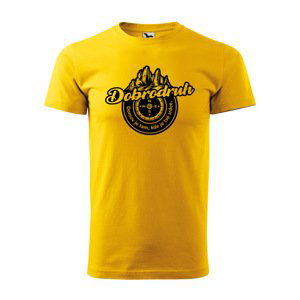 Tričko s potiskem Dobrodruh - žluté 4XL