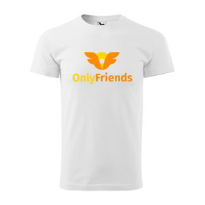 Tričko s potiskem Only Friends - bílé 2XL